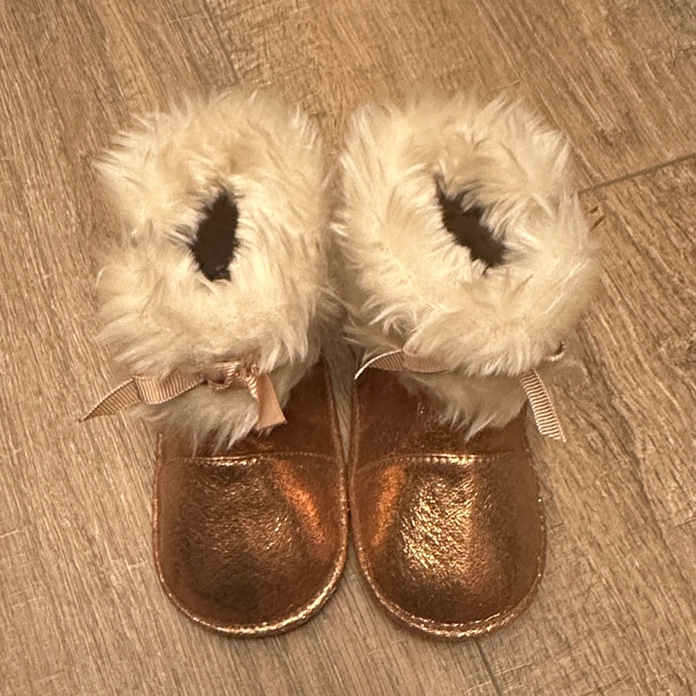 Michael Kors Cozy Faux Fur Baby Booties